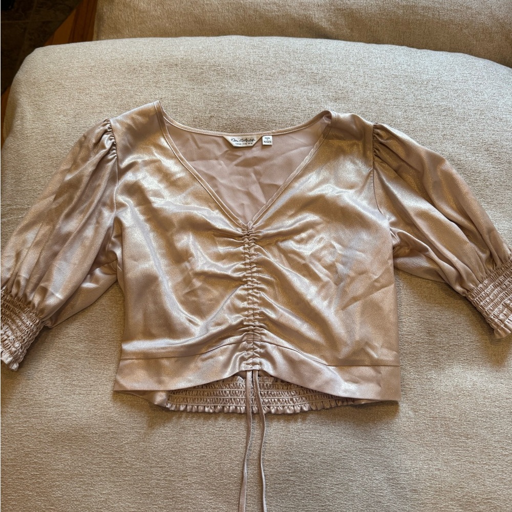 Gold crop top